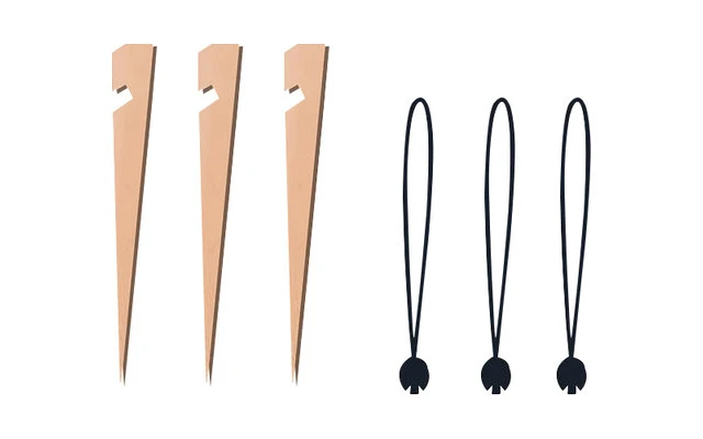 Bent Holz Heringe 3er Pack