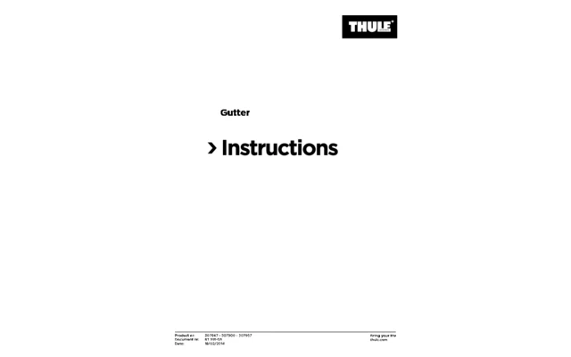 Thule Gutter Selbstklebende Regenrinne 3,5 M