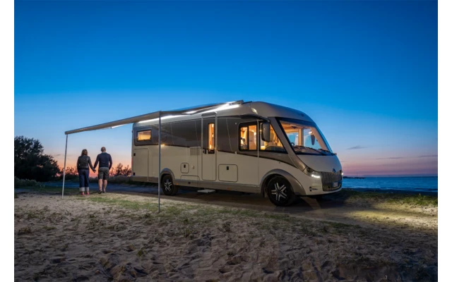 Fiamma F80L 450 Markise Gehäusefarbe Polar White Tuchfarbe Royal Blue 450 Cm â Bild 4