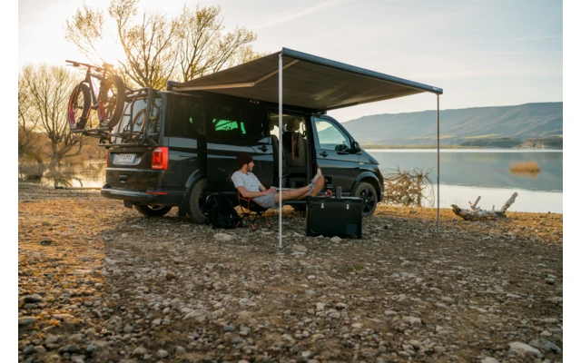 Fiamma F45s 260 Markise Für Rechtslenker VW T5/T6 Multivan/Transporter Tuchfarbe Royal Grey 260 Cm Gehäusefarbe Deep Black â Bild 7